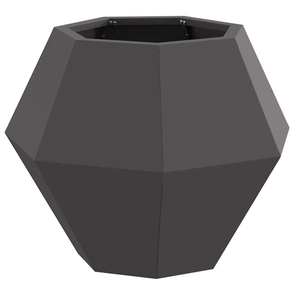 Jardinière d'extérieur en acier 75x75x60 cm design géométrique
