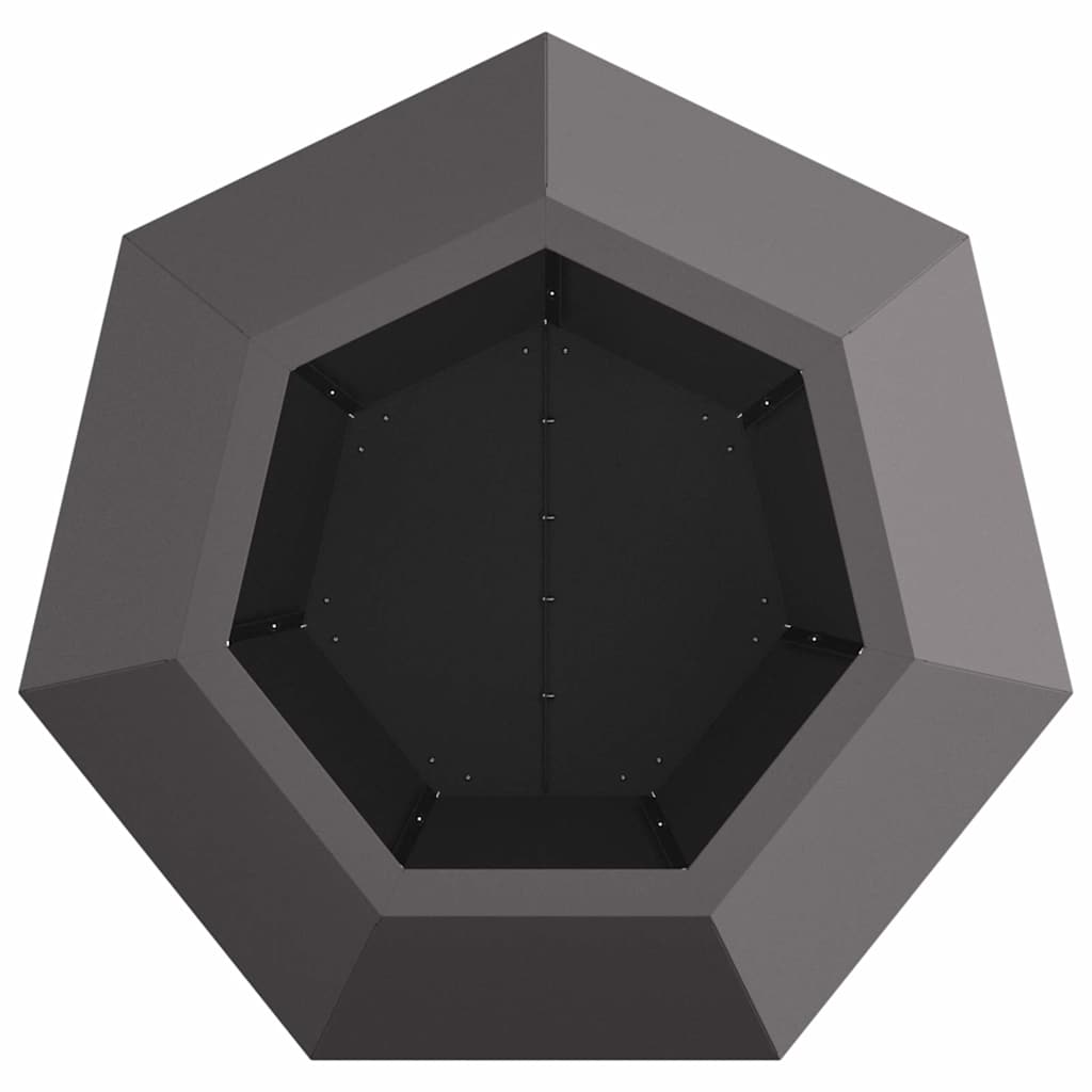 Jardinière d'extérieur en acier 75x75x60 cm design géométrique