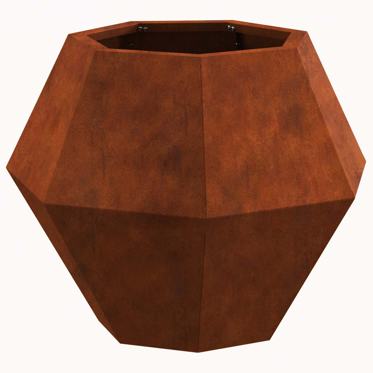 Jardinière d'extérieur en acier 75x75x60 cm design géométrique