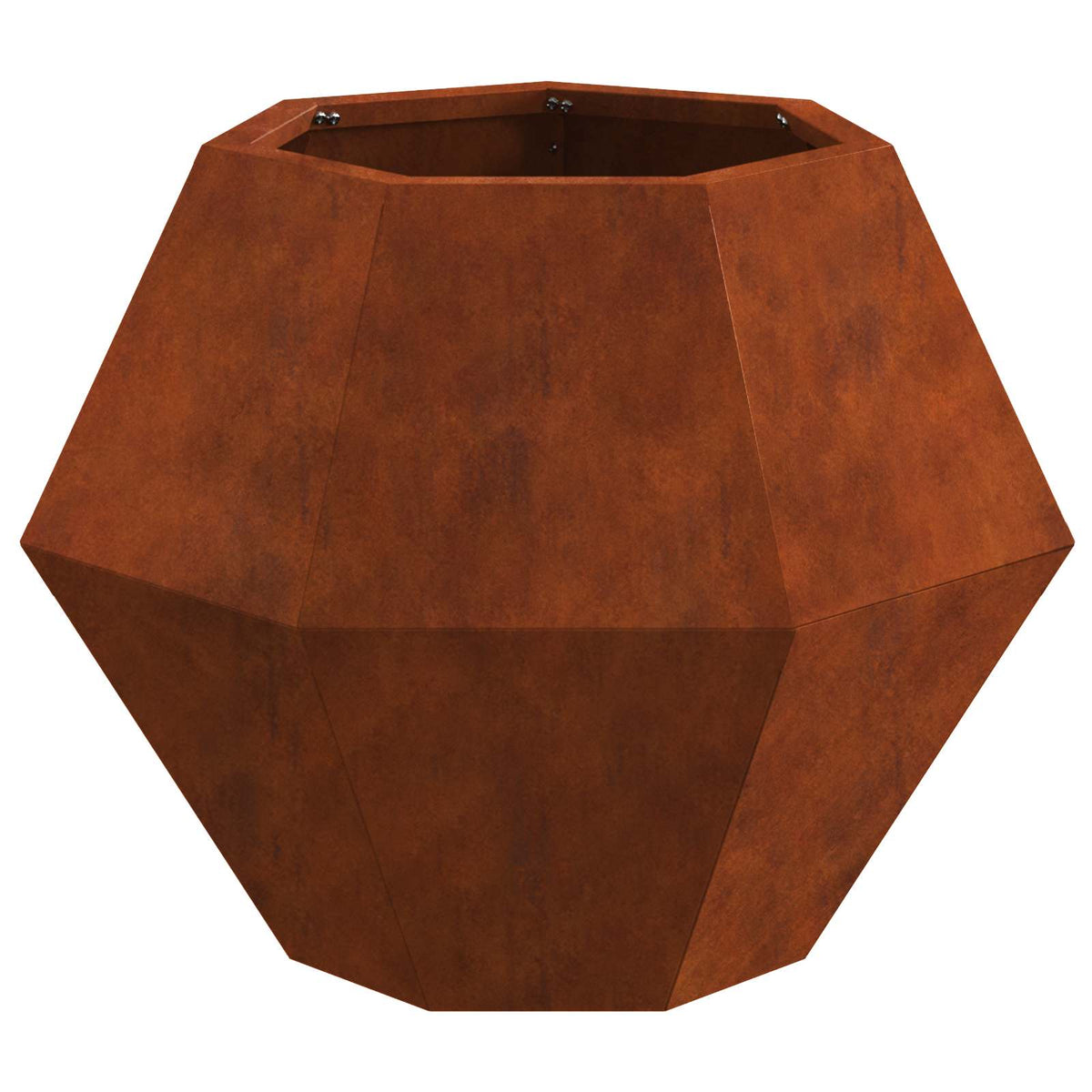 Jardinière d'extérieur en acier 75x75x60 cm design géométrique