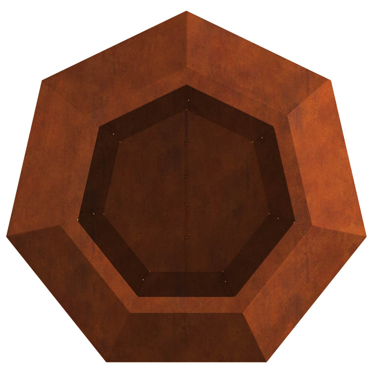 Jardinière d'extérieur en acier 75x75x60 cm design géométrique