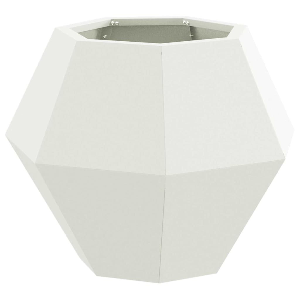 Jardinière d'extérieur en acier 75x75x60 cm design géométrique