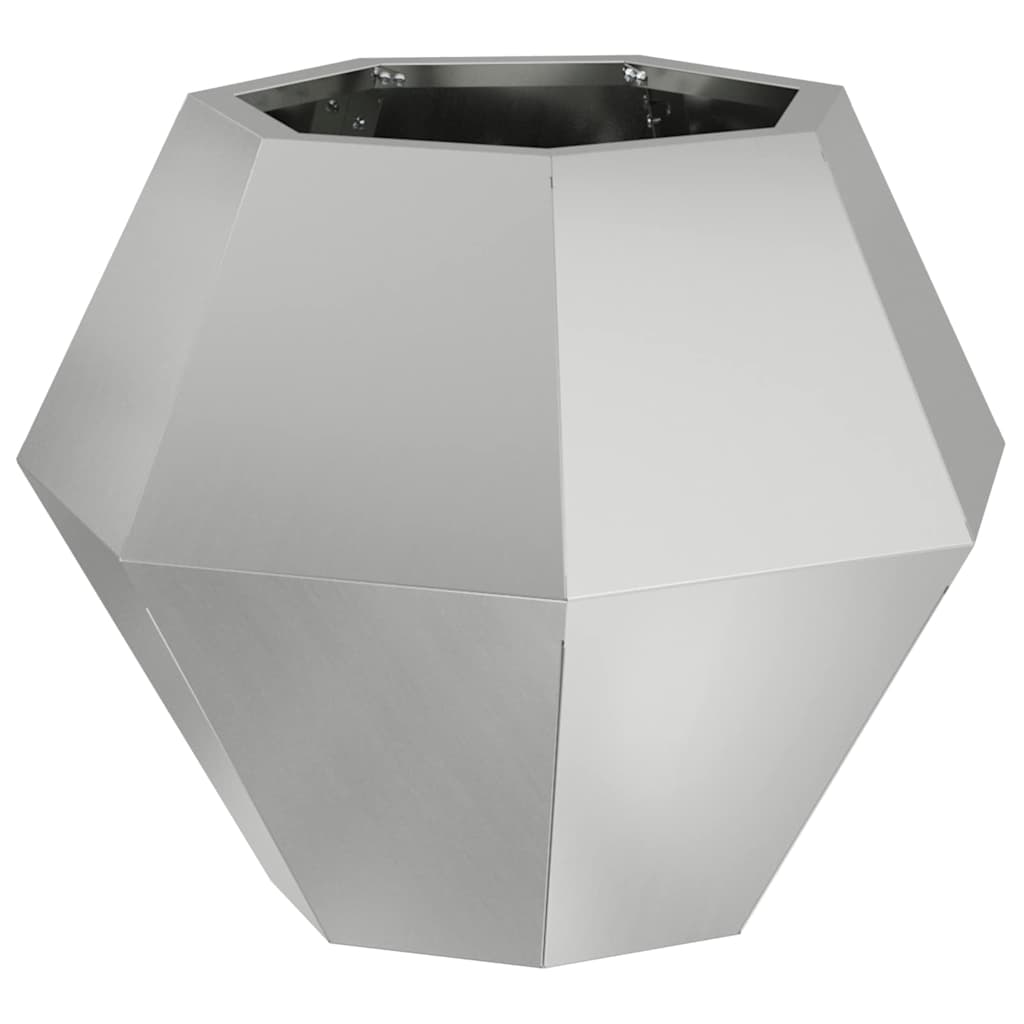 Jardinière d'extérieur en acier 75x75x60 cm design géométrique