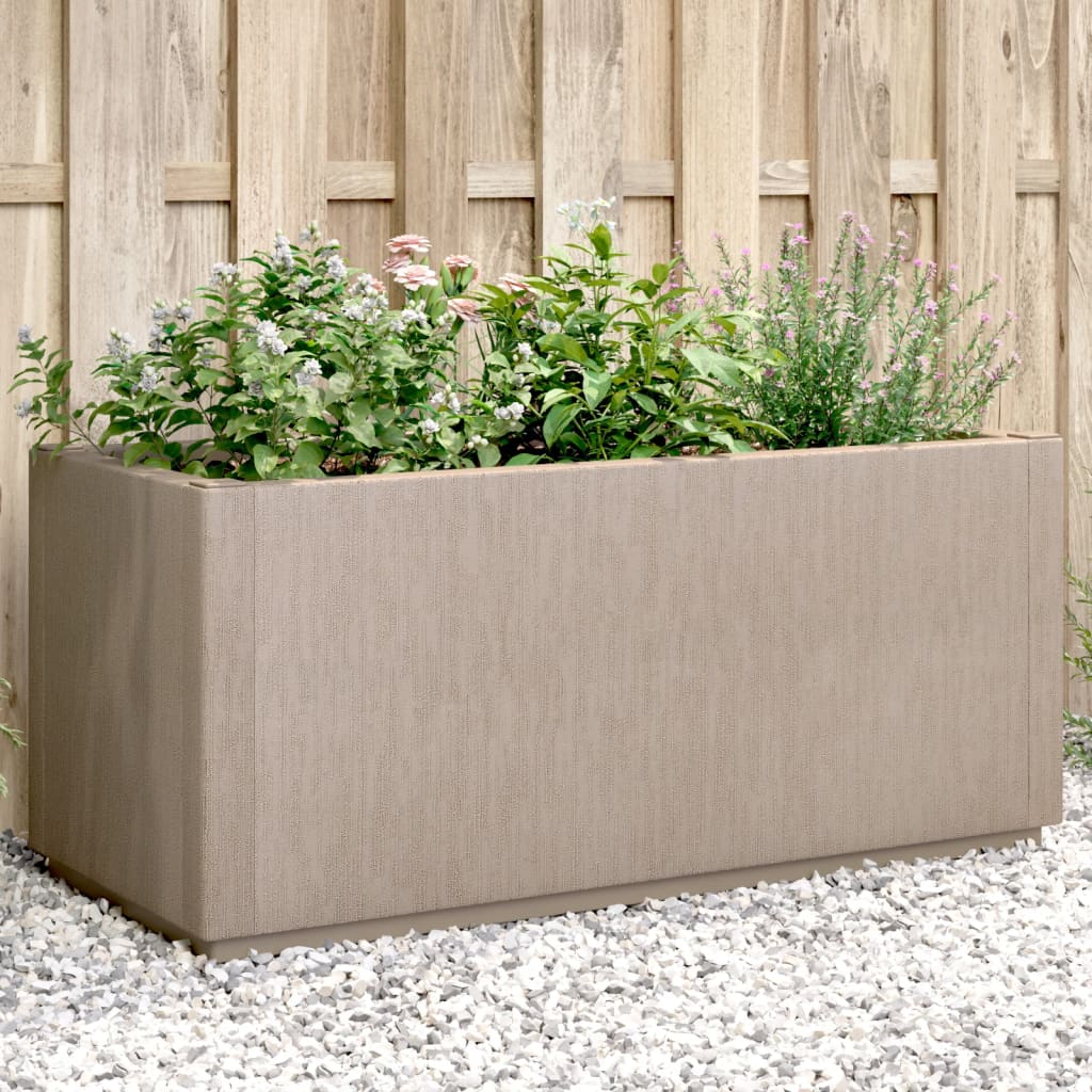 Jardinière d'extérieur blanche 80x36x35 cm — Grand format
