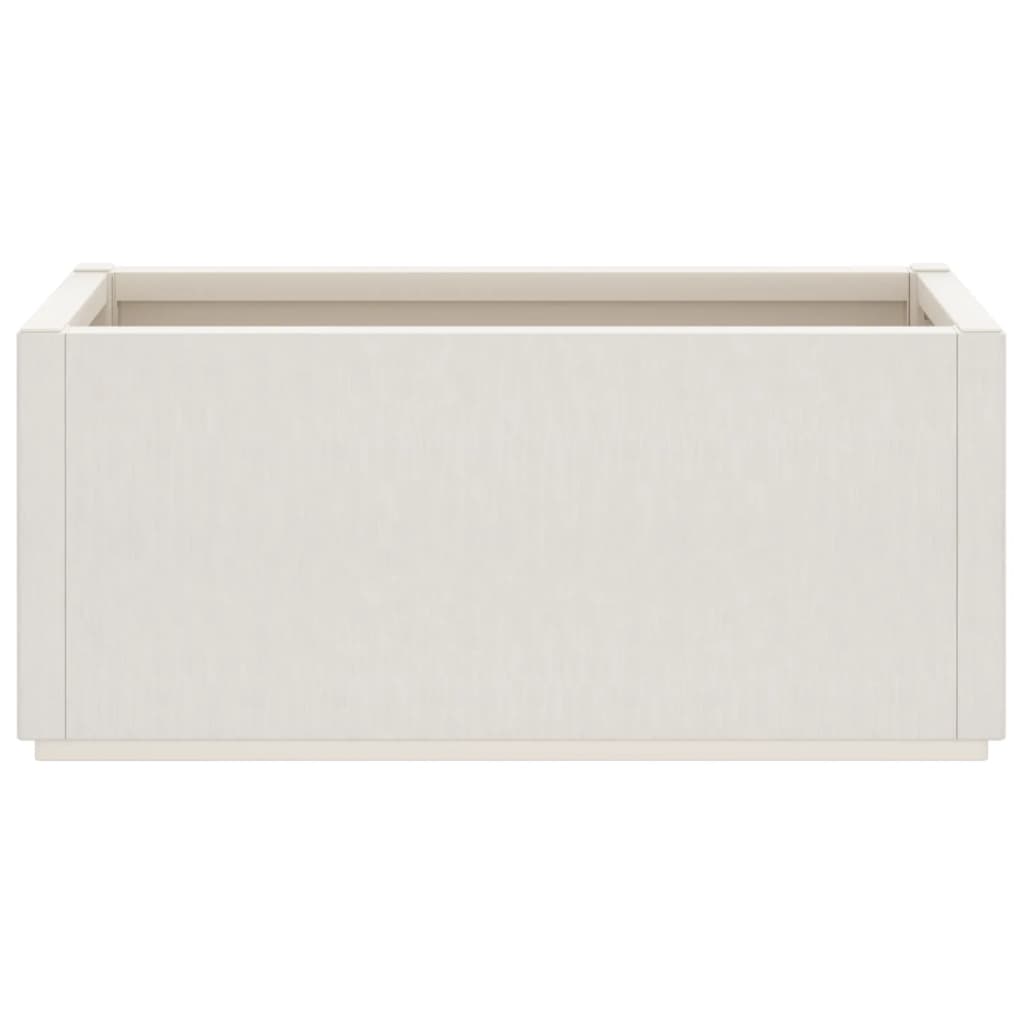 Jardinière d'extérieur blanche 80x36x35 cm — Grand format