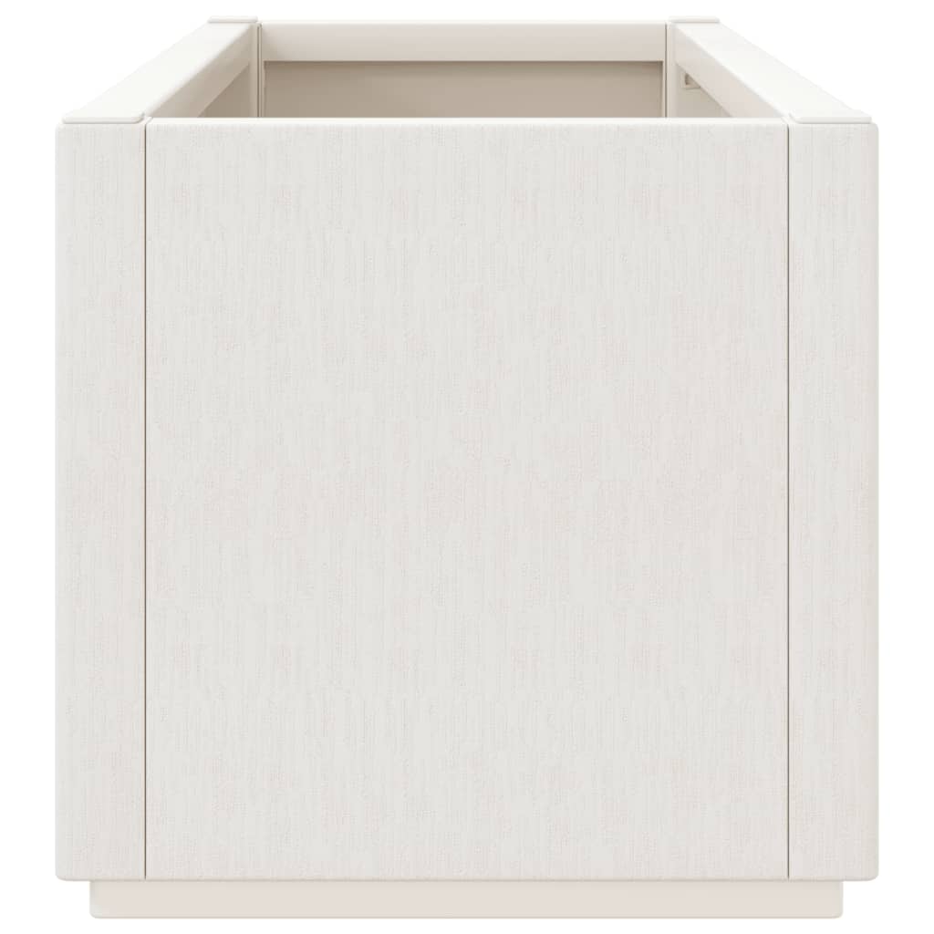 Jardinière d'extérieur blanche 80x36x35 cm — Grand format