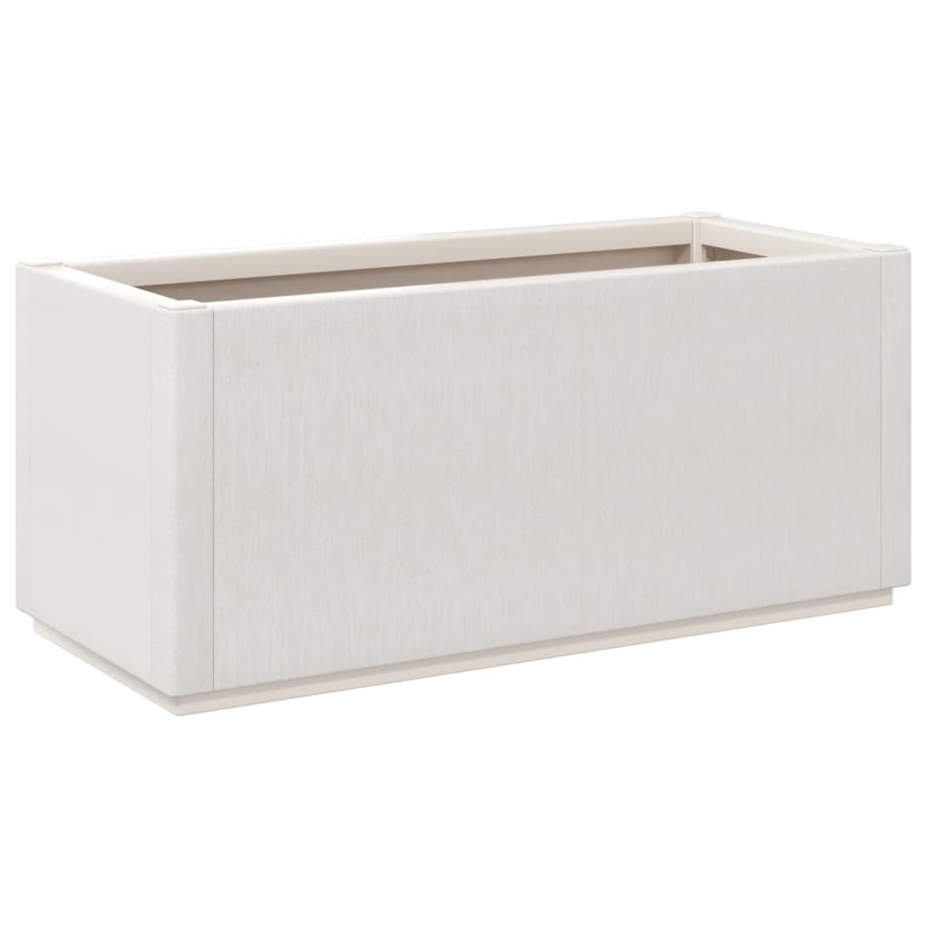 Jardinière d'extérieur blanche 80x36x35 cm — Grand format