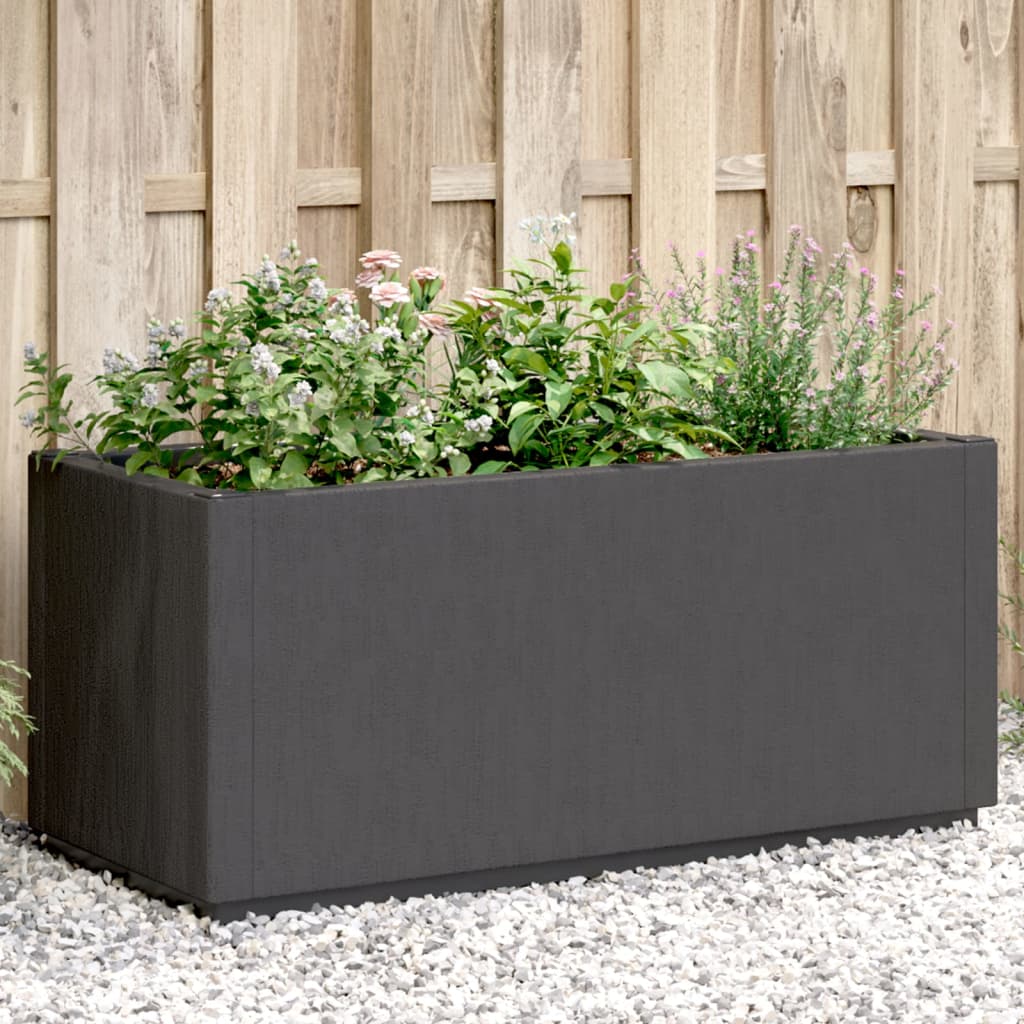 Jardinière d'extérieur blanche 80x36x35 cm — Grand format