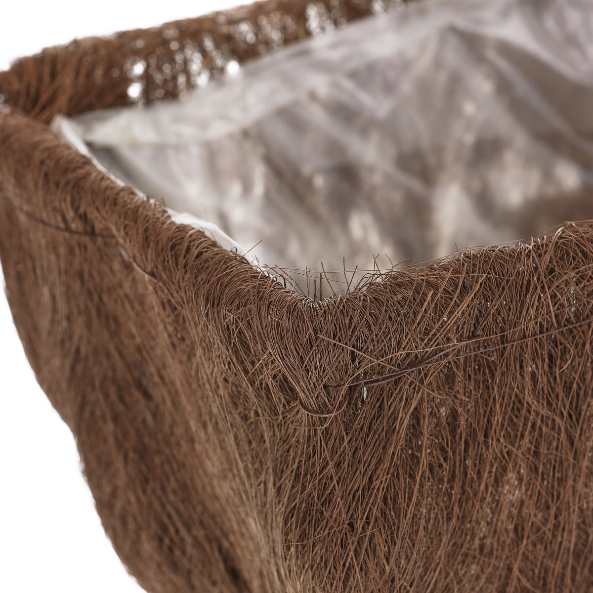 Jardinière en fibre de coco naturelle — lot de 4 balconnières