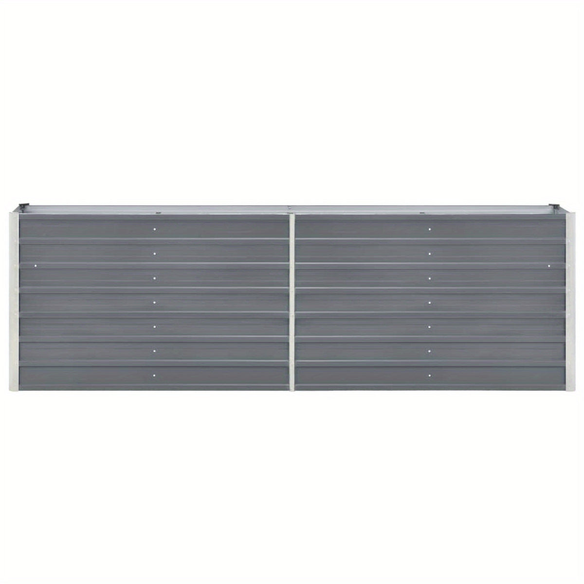Jardinière potagère haute en acier galvanisé 240 cm gris
