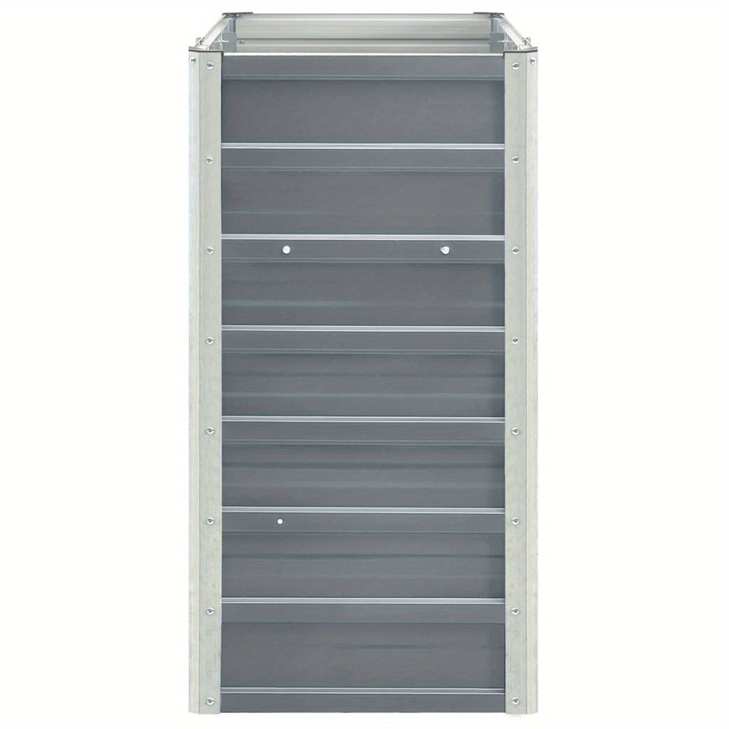 Jardinière potagère haute en acier galvanisé 240 cm gris
