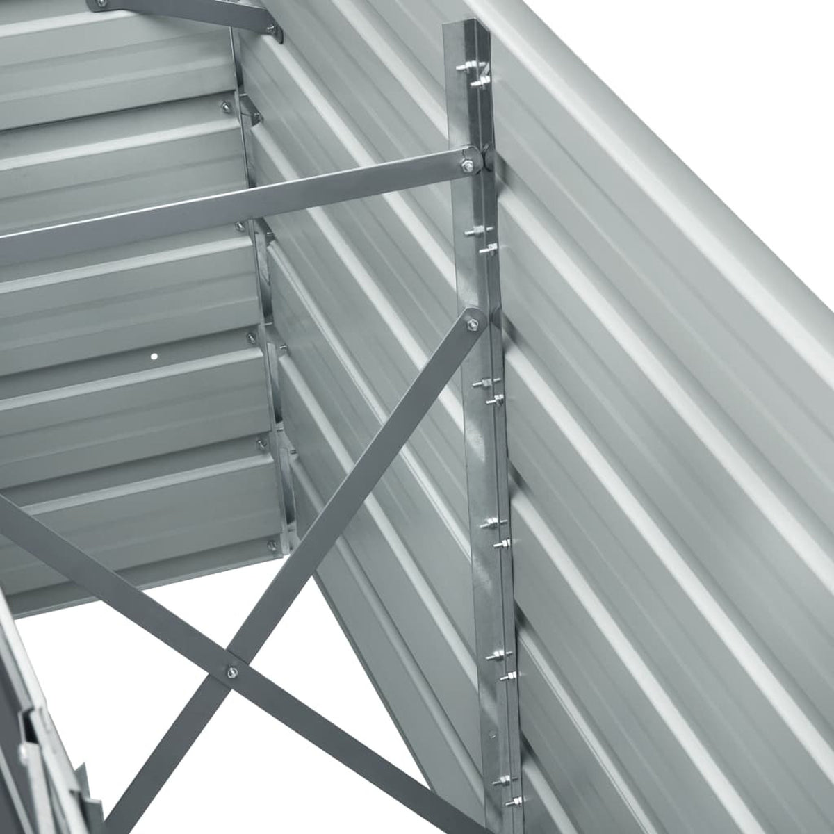 Jardinière potagère haute en acier galvanisé 240 cm gris