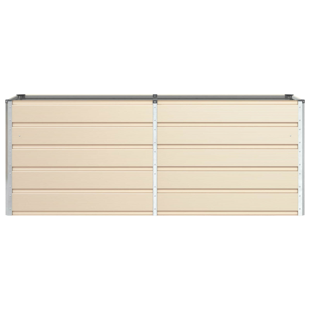 Jardinière haute en acier galvanisé beige 195x50x75 cm jardin