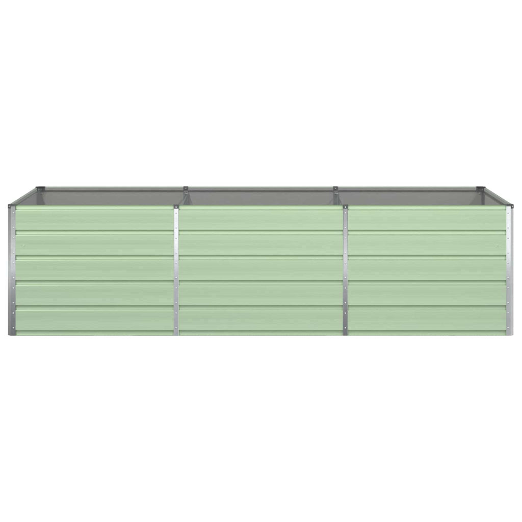 Jardinière haute en acier galvanisé vert clair 290x100x75 cm
