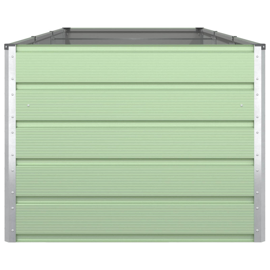 Jardinière haute en acier galvanisé vert clair 290x100x75 cm