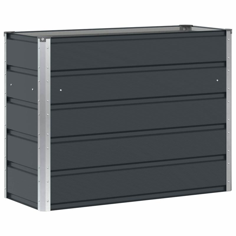 Jardinière haute anthracite en acier 100x40x75 cm — Bac surélevé