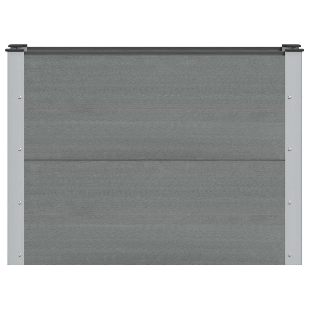Jardinière haute brise-vue 100x30x72 cm grise effet bois