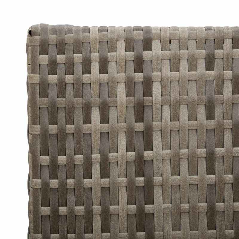 Jardinière haute étroite 55x22x70 cm effet rotin tressé gris