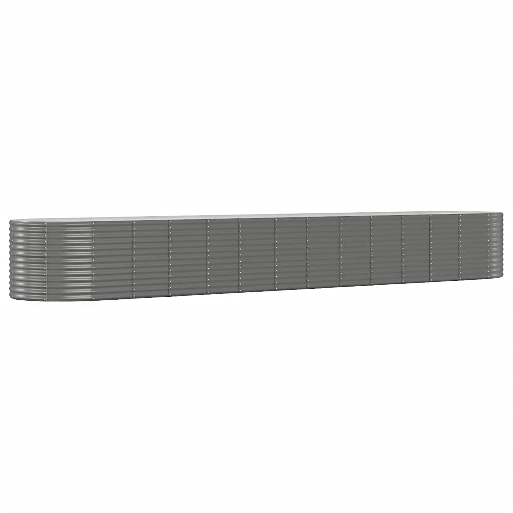Jardinière haute en métal gris 554x100x68 cm d'extérieur