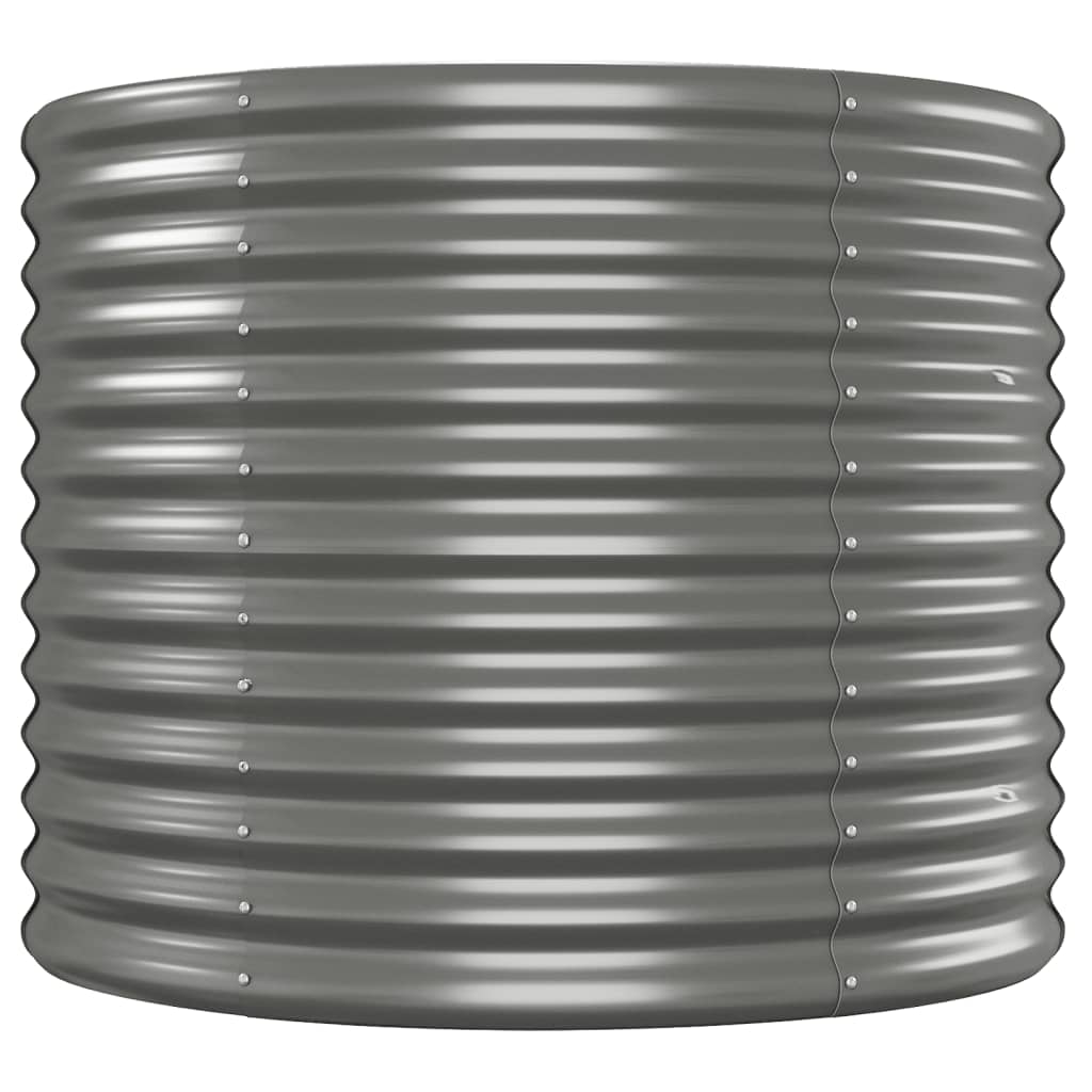 Jardinière haute en métal gris 554x100x68 cm d'extérieur