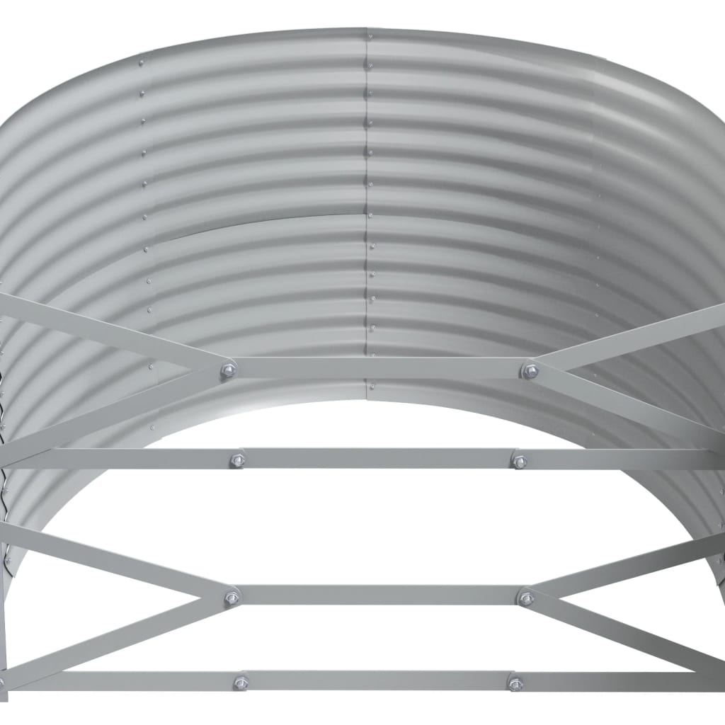 Jardinière haute en métal gris 554x100x68 cm d'extérieur