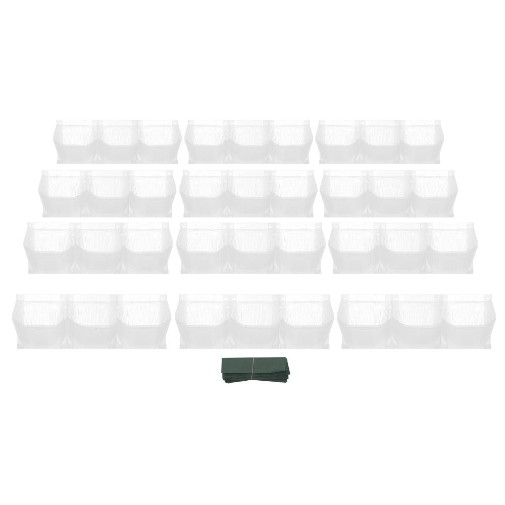 Jardinière murale blanche modulable, 36 pots pour mur végétal