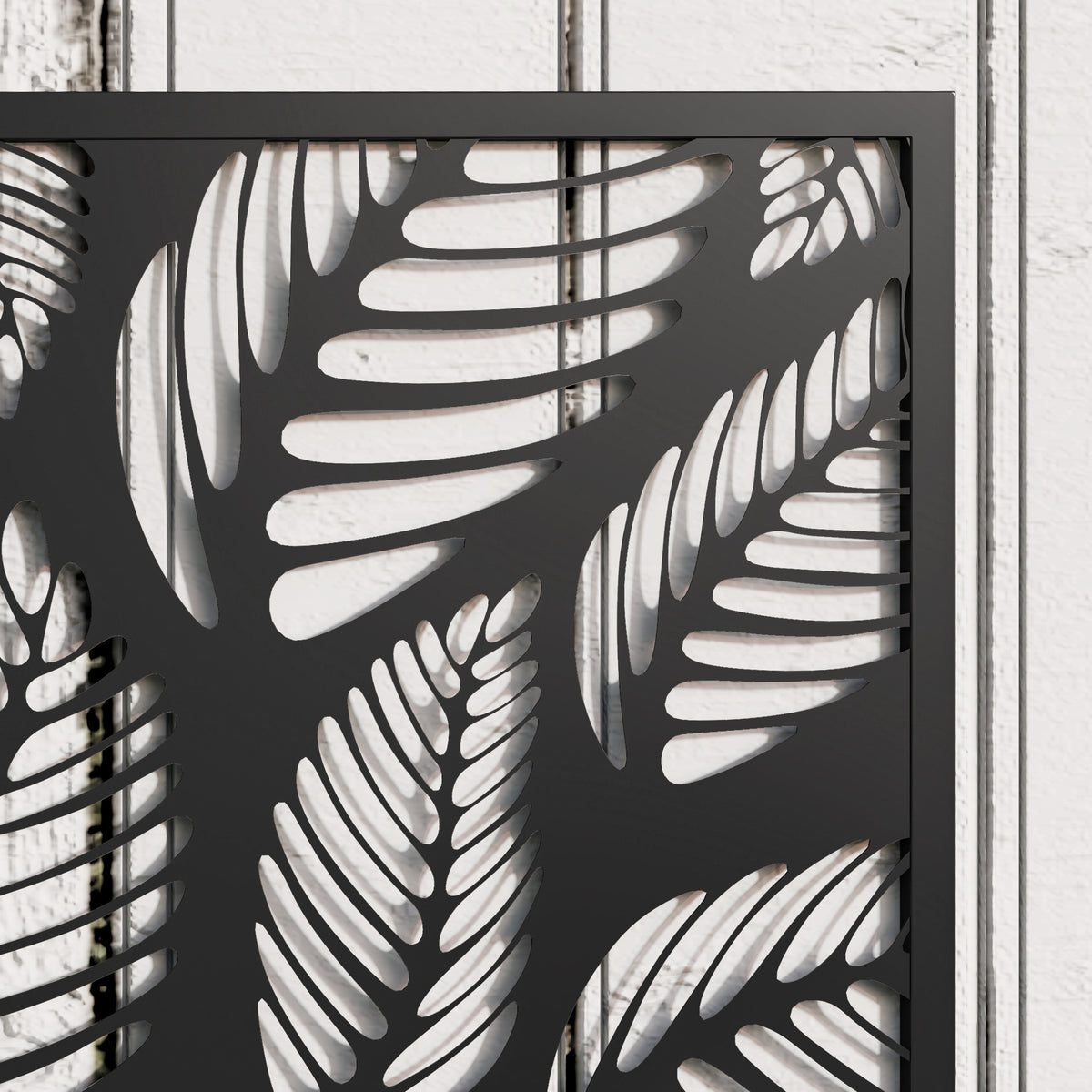 Jardinière murale ou autoportante en métal noir ajouré 61 cm