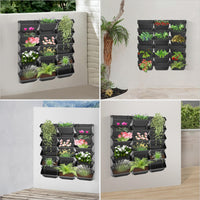 Jardinière murale modulaire 18 bacs pour mur végétal
