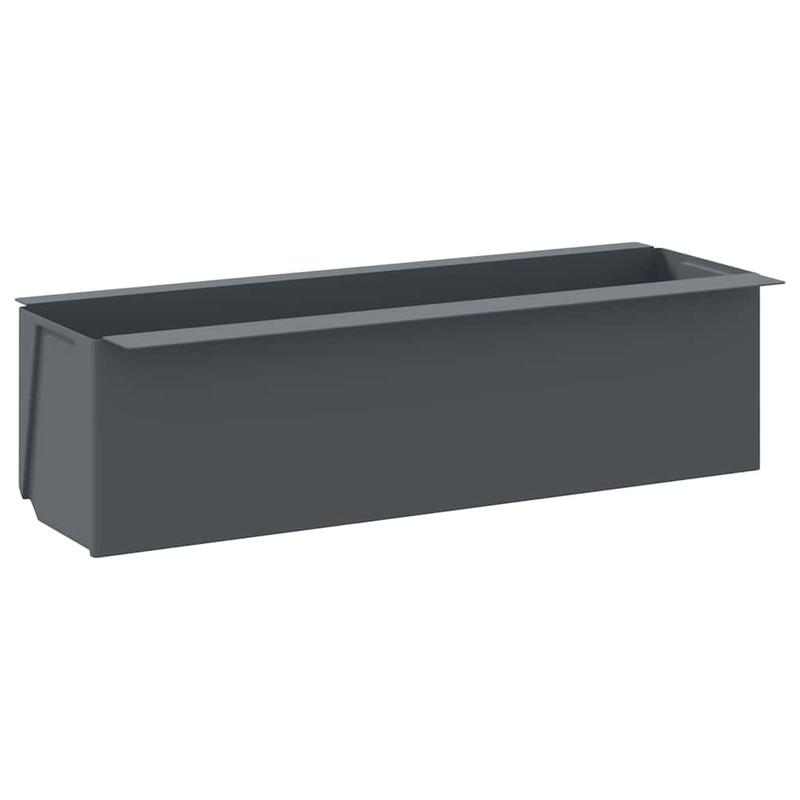 Jardinière murale rectangulaire 36x14x10 cm gris anthracite