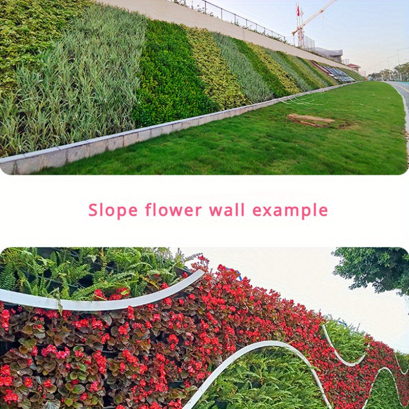 Jardinière murale verte, lot de 9 bacs empilables 33 cm