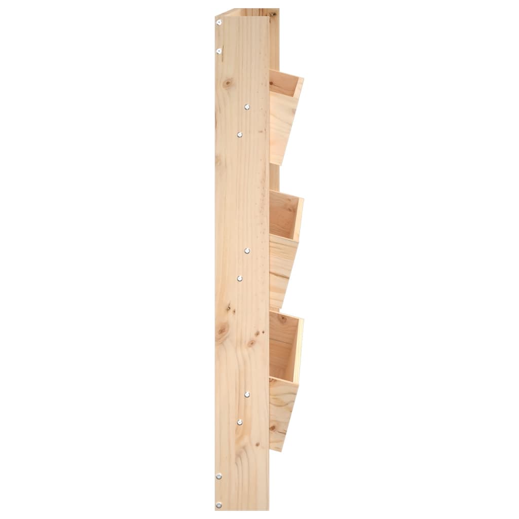 Jardinière murale verticale en bois massif, 3 bacs 60x110 cm