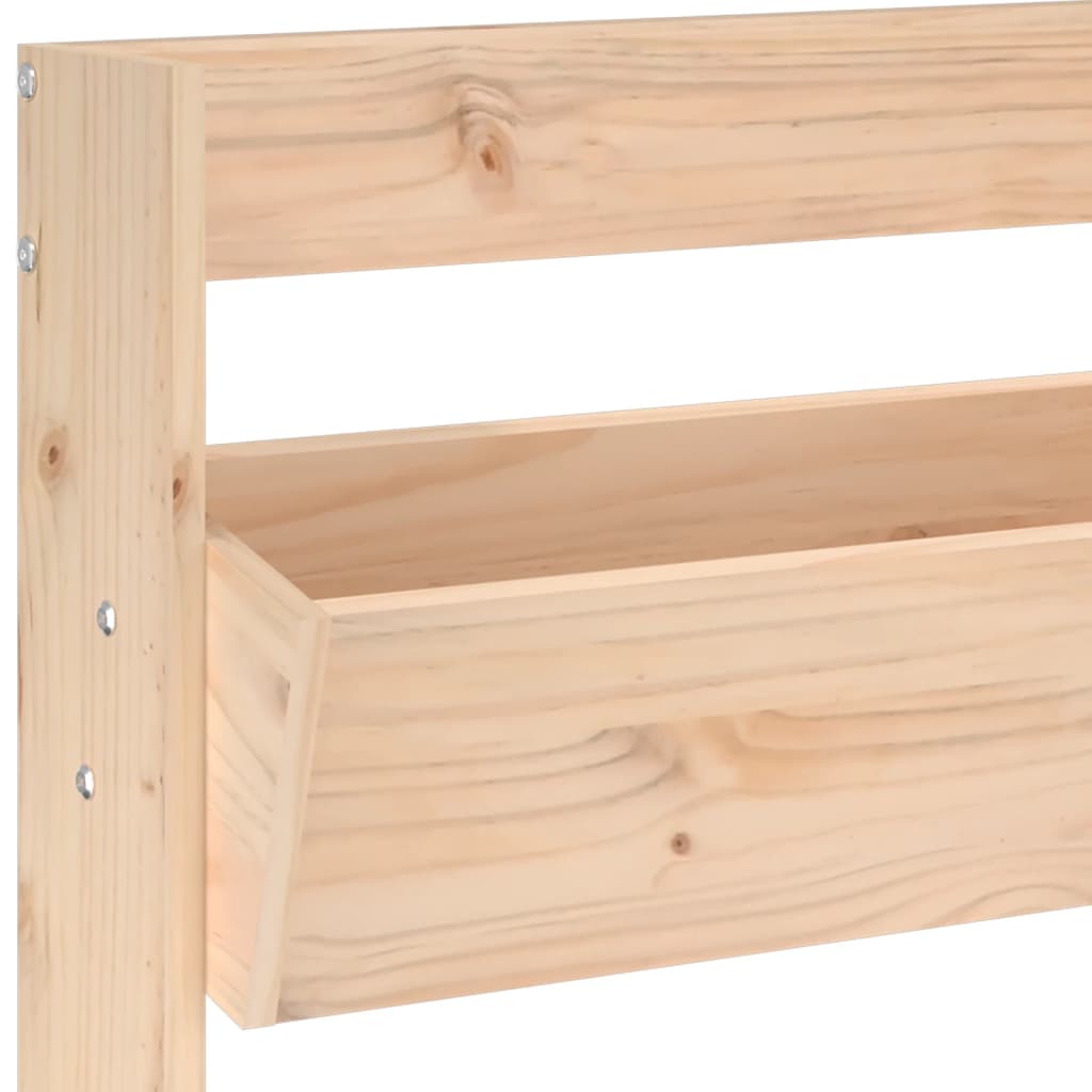 Jardinière murale verticale en bois massif, 3 bacs 60x110 cm