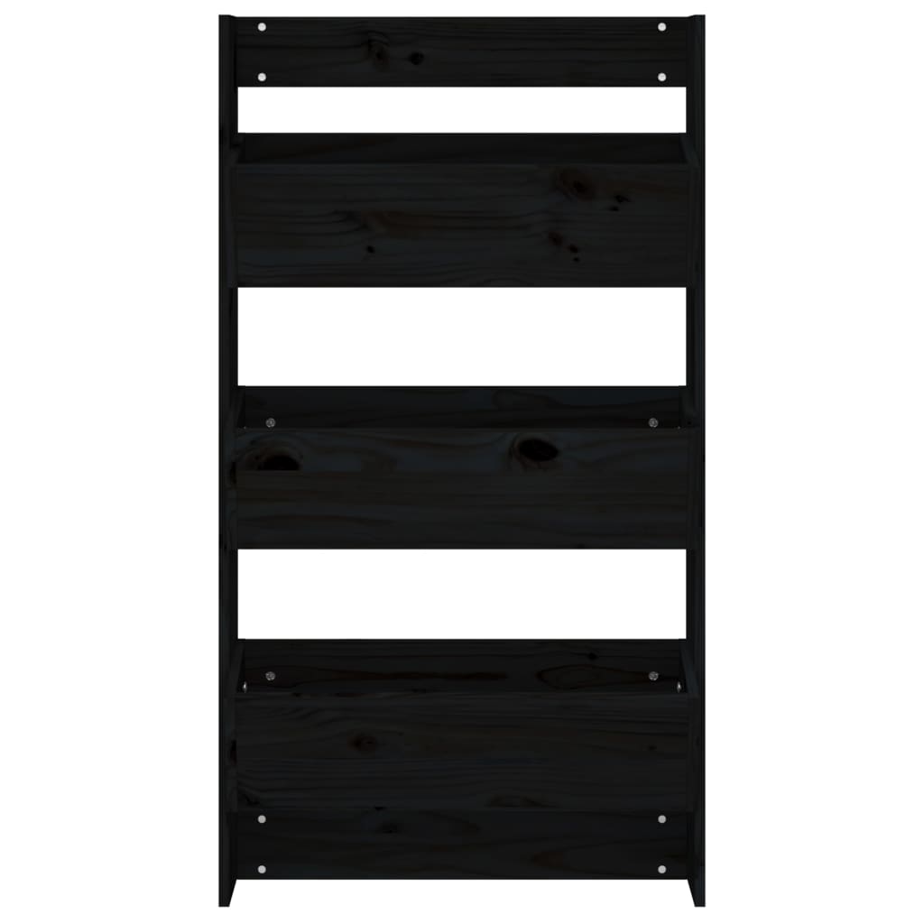 Jardinière murale verticale en bois massif, 3 bacs 60x110 cm