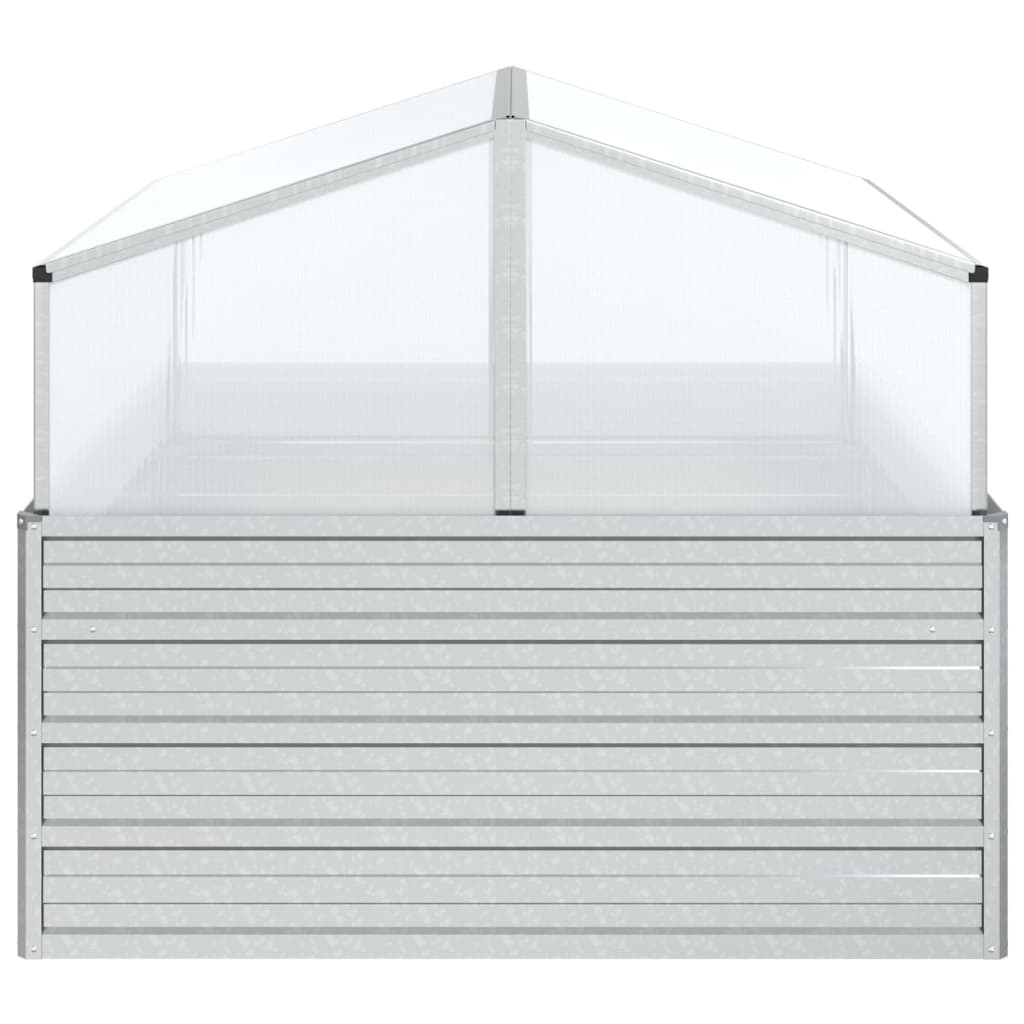 Jardinière potager carrée en acier galvanisé avec serre 100 cm