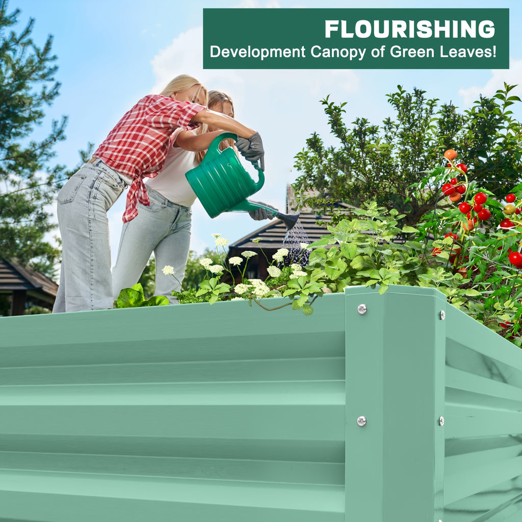 Jardinière potager métal 180x90x30 cm — Bac surélevé extérieur