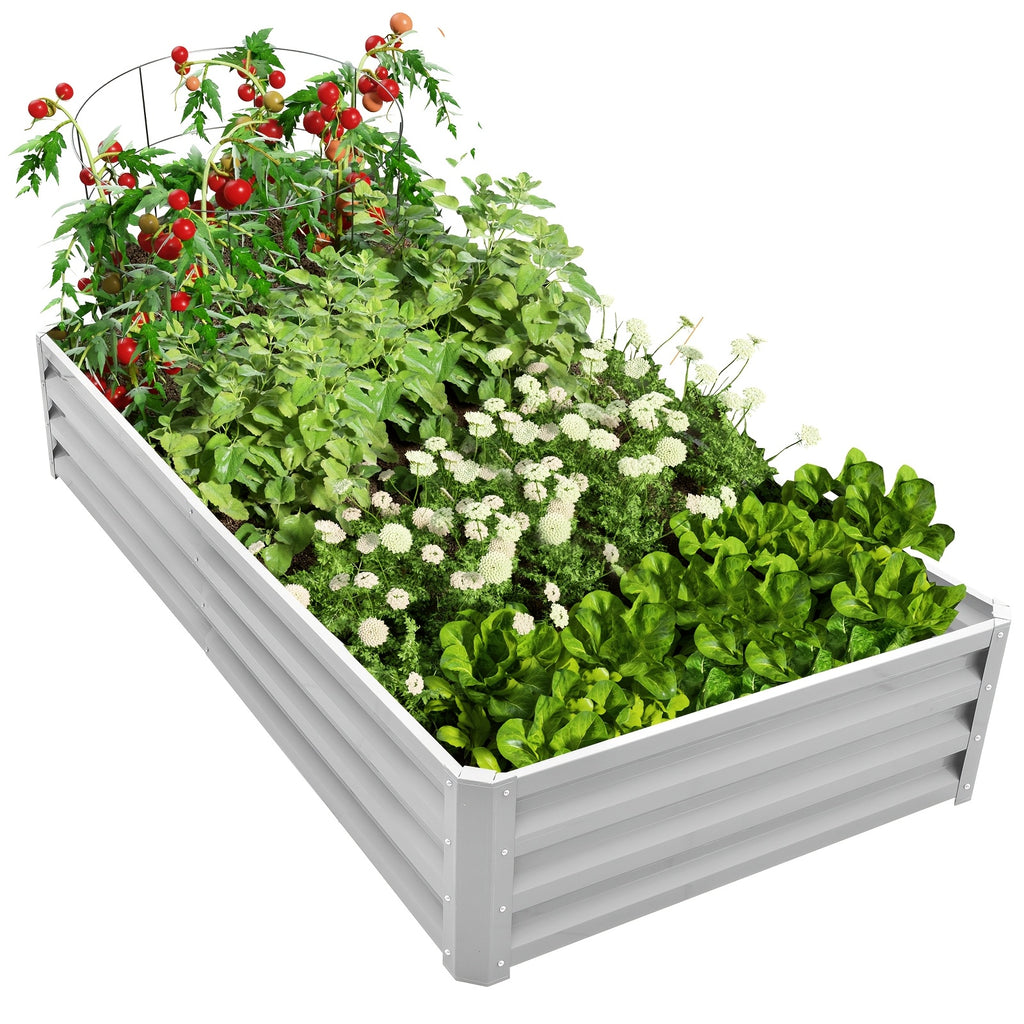 Jardinière potager métal 180x90x30 cm — Bac surélevé extérieur