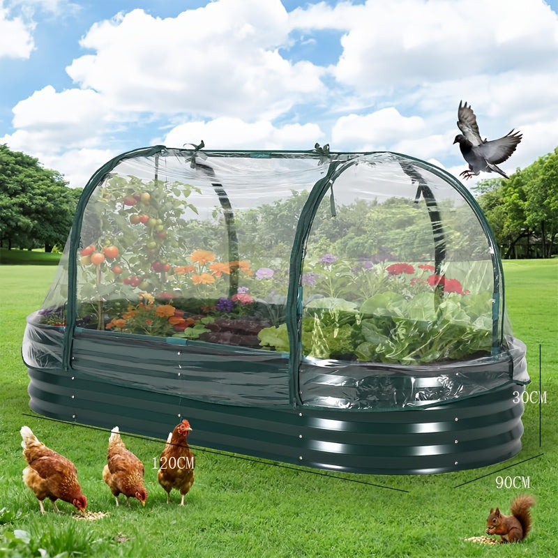 Jardinière potager en métal 240 cm avec housse de protection