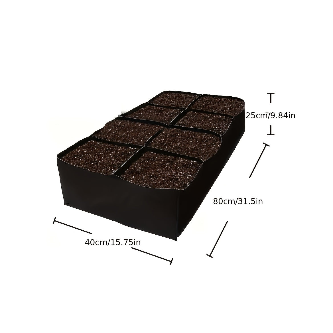 Huit compartiments (80*40*25) cm