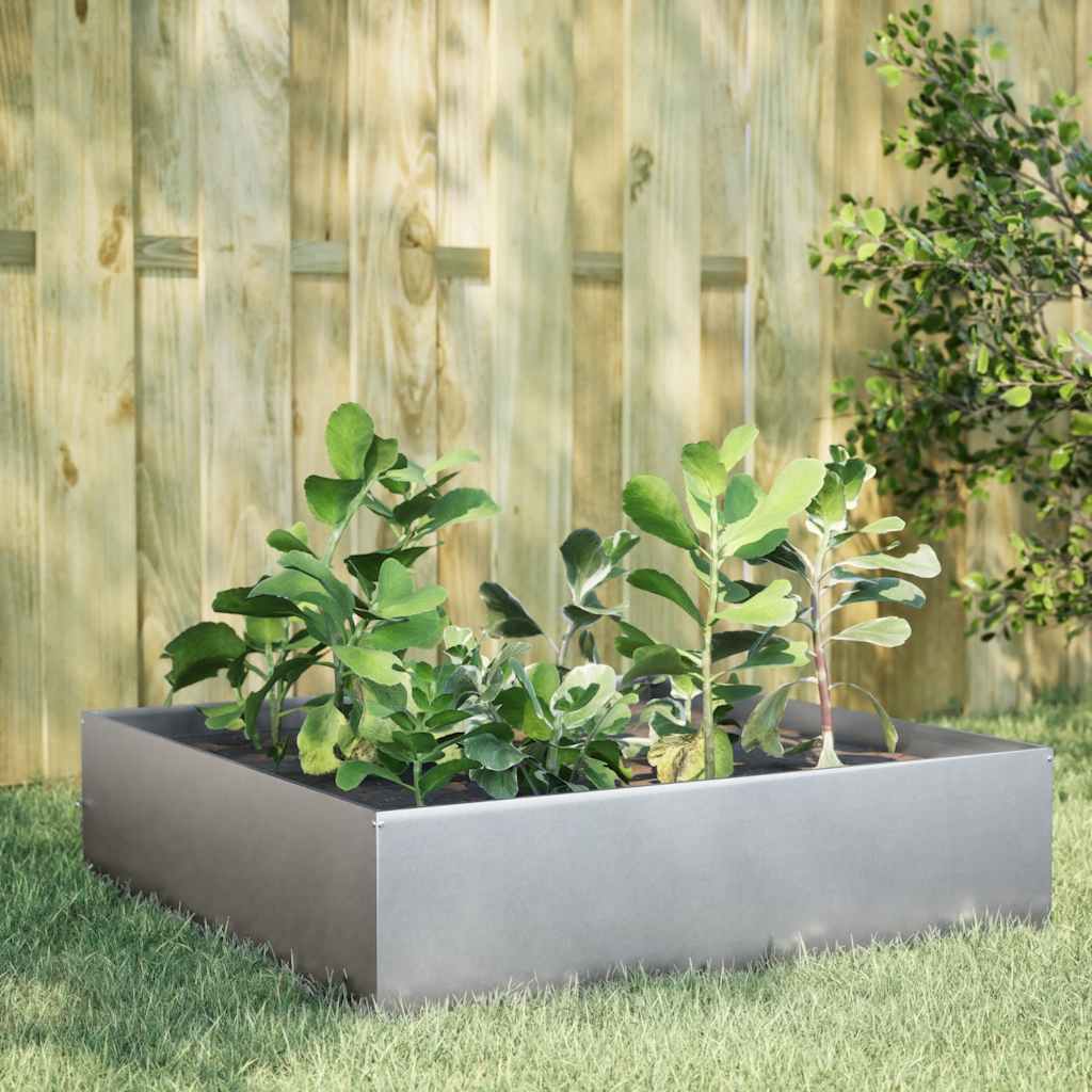 Jardinière potager surélevée en acier galvanisé 100x100 cm