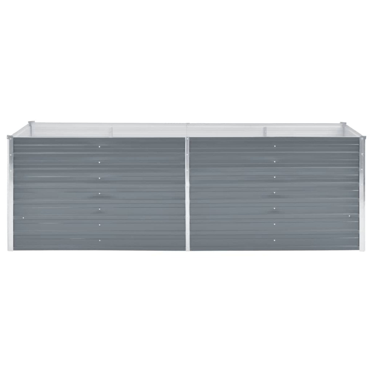Jardinière potager surélevée acier galvanisé 240x80x77 cm gris