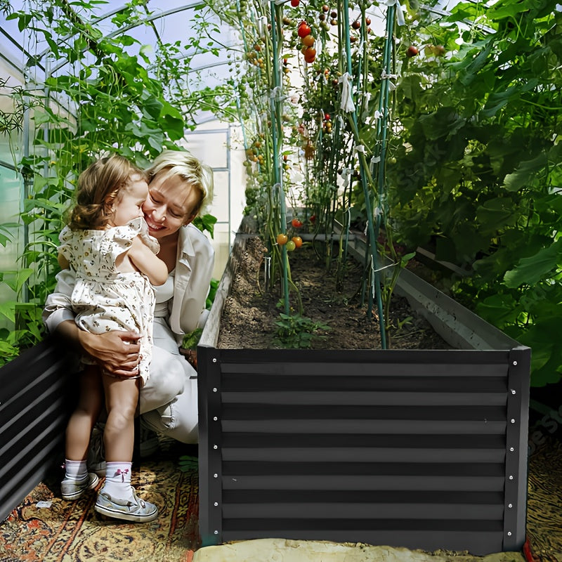 Jardinière potager surélevée en métal, 120 à 300 cm de long