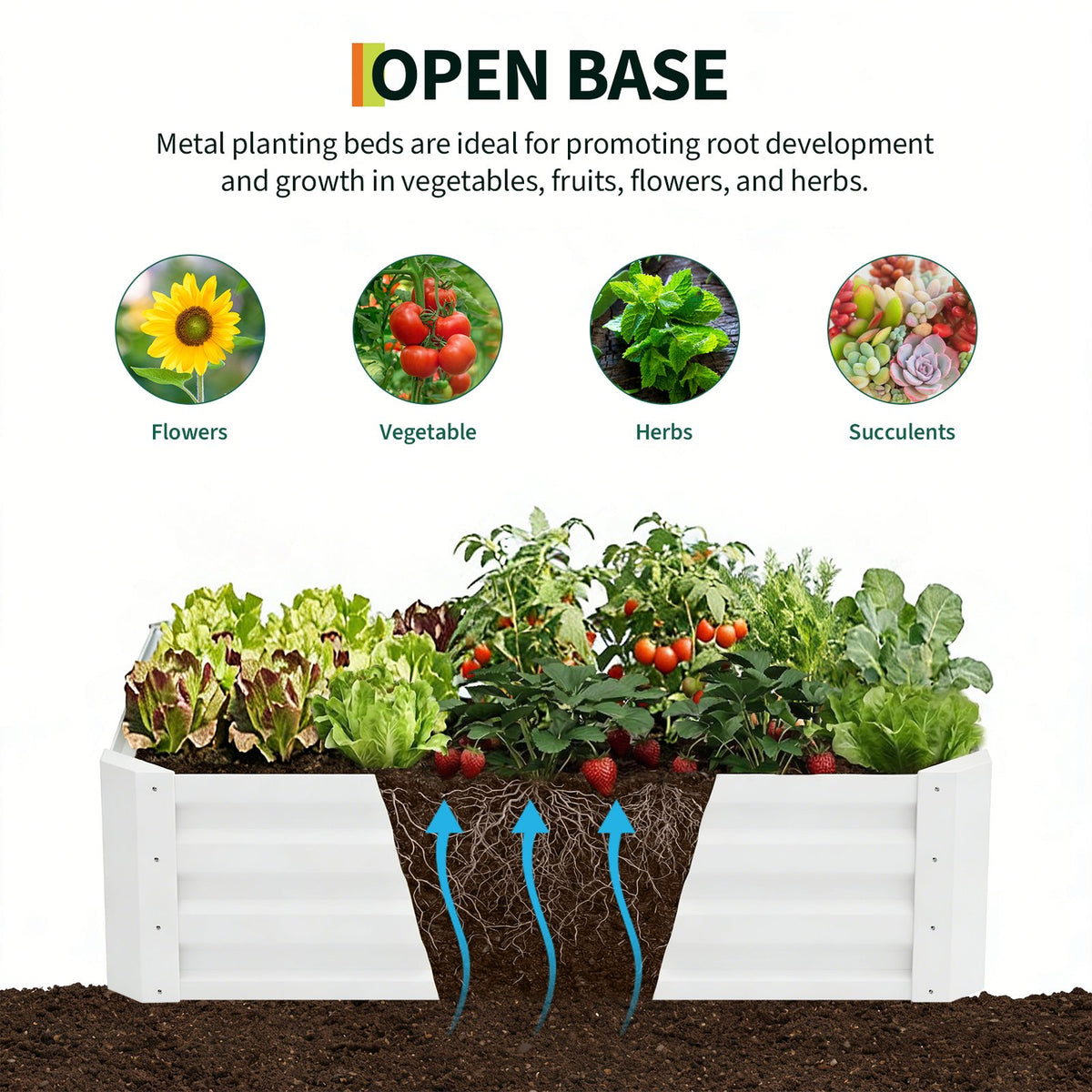 Jardinière potager surélevée métal 120x90x30 cm avec toit