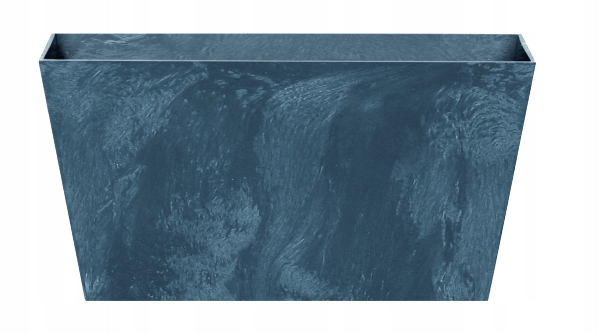 Jardinière rectangulaire 40 cm à réserve d'eau, effet ardoise