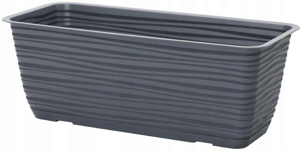 Jardinière rectangulaire 50 cm anthracite pour balcon et terrasse