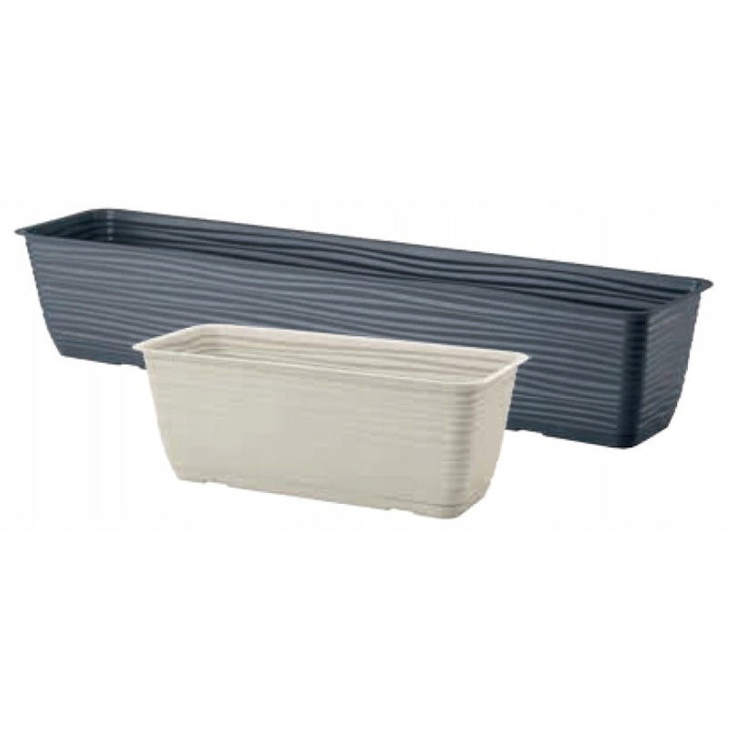 Jardinière rectangulaire 50 cm anthracite pour balcon et terrasse