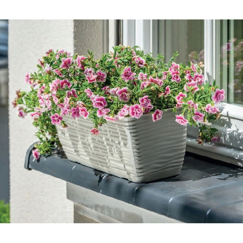 Jardinière rectangulaire 50 cm anthracite pour balcon et terrasse