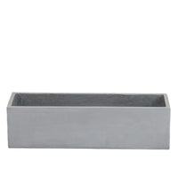 Jardinière rectangulaire en béton pour balcon et terrasse