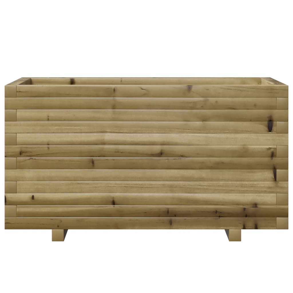 Jardinière rectangulaire en bois de pin 90x40x50 cm extérieur