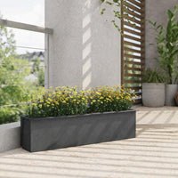 Jardinière rectangulaire en métal pour balcon
