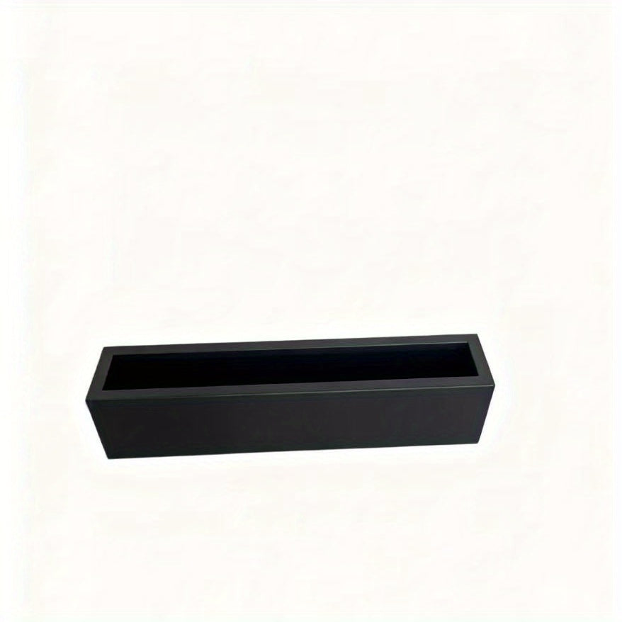 Jardinière rectangulaire en métal noir 40 cm pour rebord de fenêtre